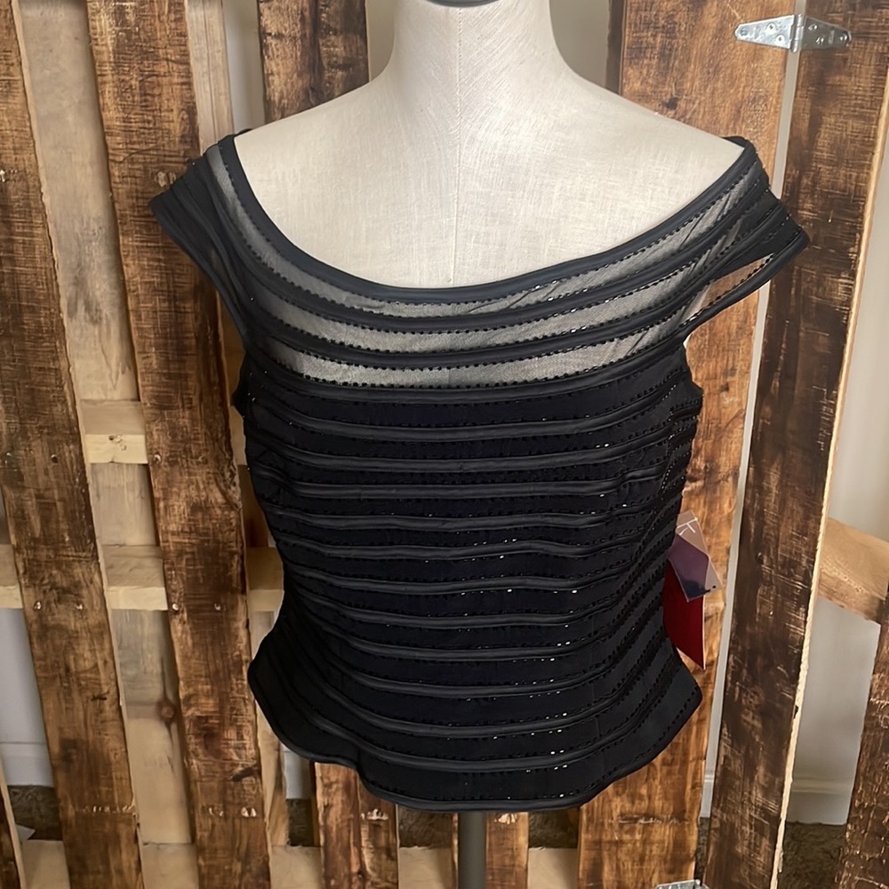 JS Collection top black sequin sheer sequin tank New Sz 12 - Picture 9 of 9